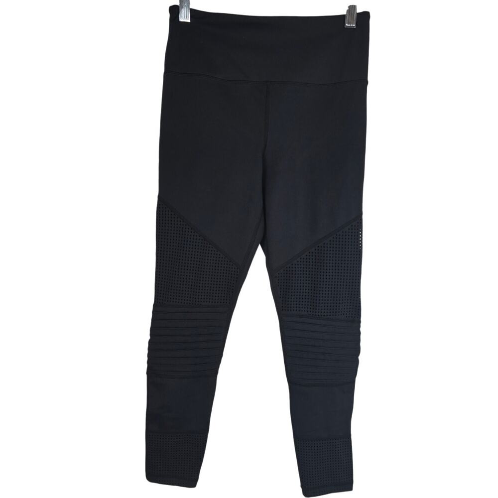 Zyia Active Motto Perforated Athletic Work Out Leggings Women's 6-8